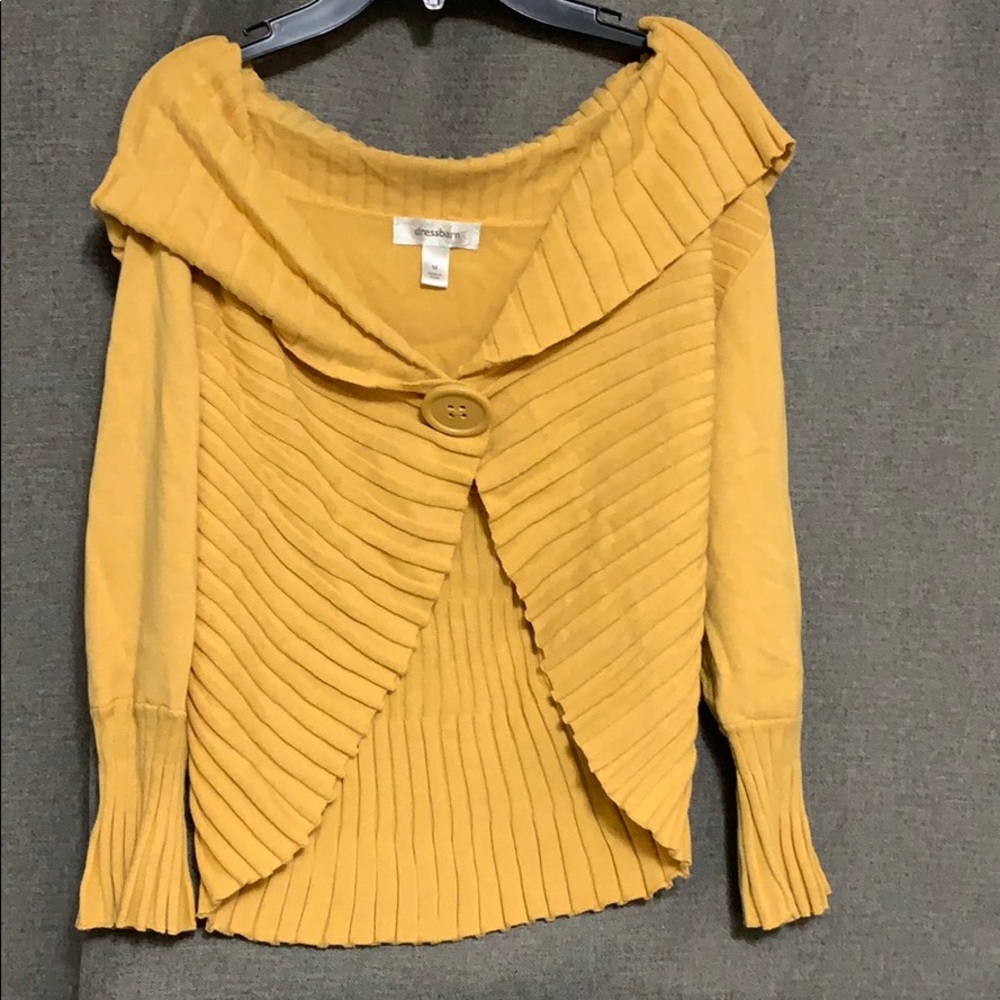 Yellow cardigan